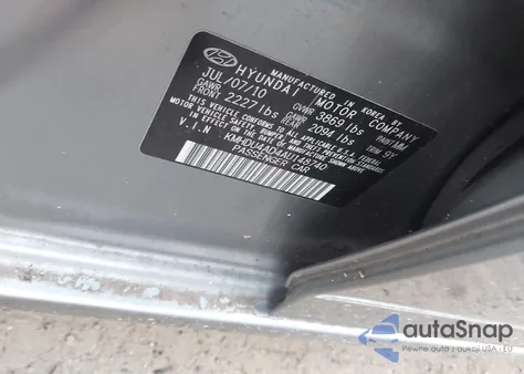 2010 Hyundai Elantra Gls z USA, uszkodzony, nr VIN KMHDU4AD4AU148740